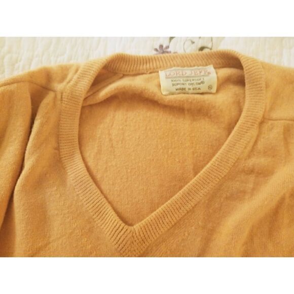 Lord Jeff Vintage Long Sleeve Sweater 100% Supersoft Dupont Orlon-XL Made in USA - Picture 3 of 4